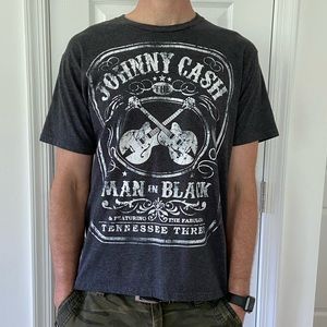 Johnny Cash T-Shirt. Large. Gray